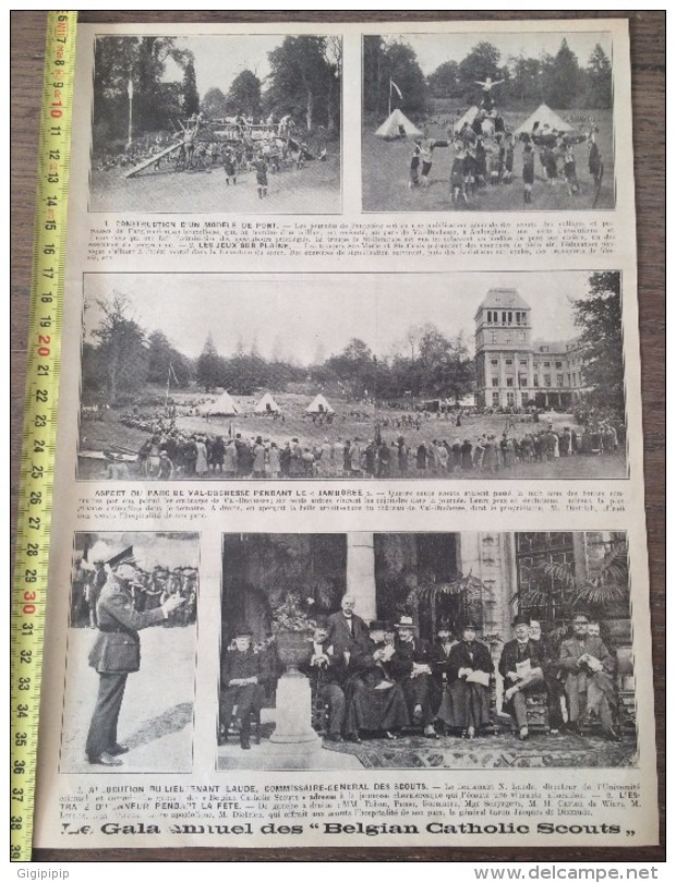 ANCIEN DOCUMENT 1911 LE GALA ANNUEL DES BELGIAN CATHOLIC SCOUTS SCOUT JAMBOREE VAL-DUCHESSE - Collections