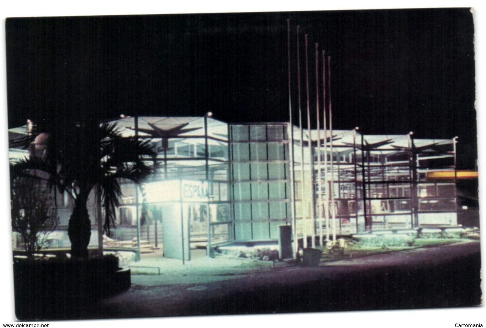 Exposicion Universal E Internacional De Bruselas 1958 - Vista Nocturna Del Pabellon De Espana - Universal Exhibitions