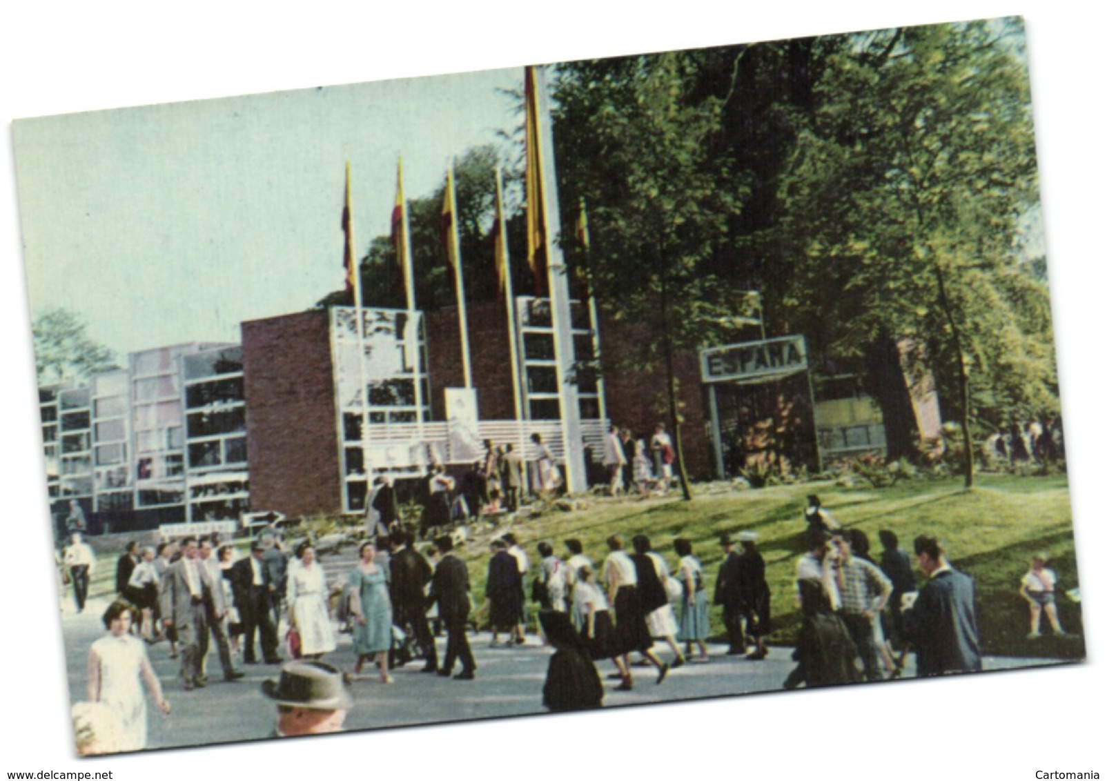 Exposicion Universal E Internacional De Bruselas 1958 - Vista Exterior Del Papellon Espanol - Universal Exhibitions