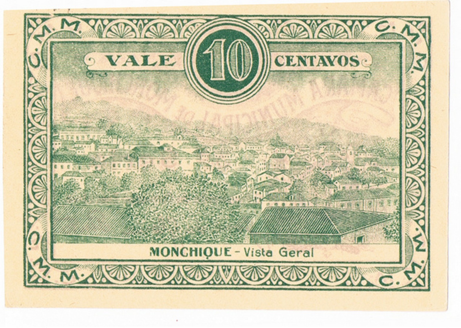 MONCHIQUE - CÉDULA DE 10 CENTAVOS DA CÂMARA MUNICIPAL DE MONCHIQUE. - Portugal