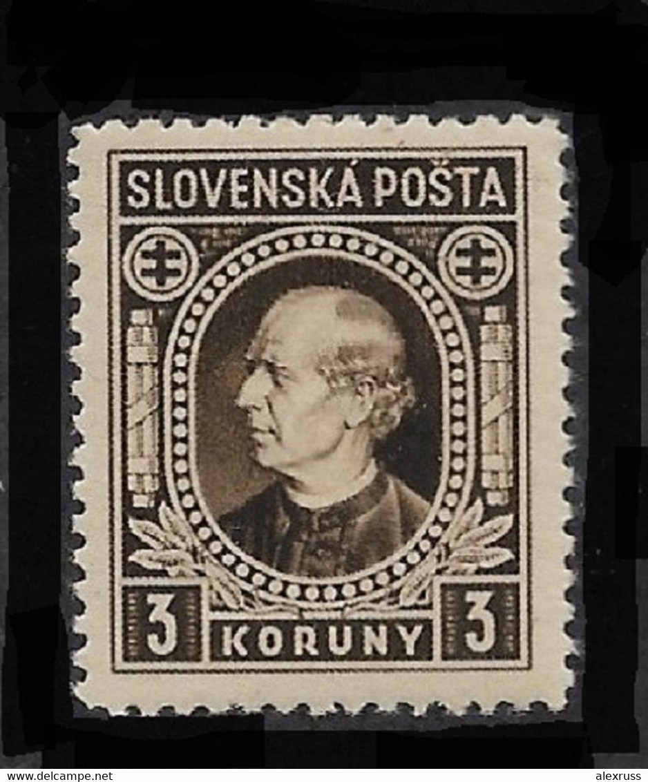 Slovakia 1939,Andrej Hlinka 3K ,Scott # 33,VF MVLH*OG (MB-9) - Nuovi