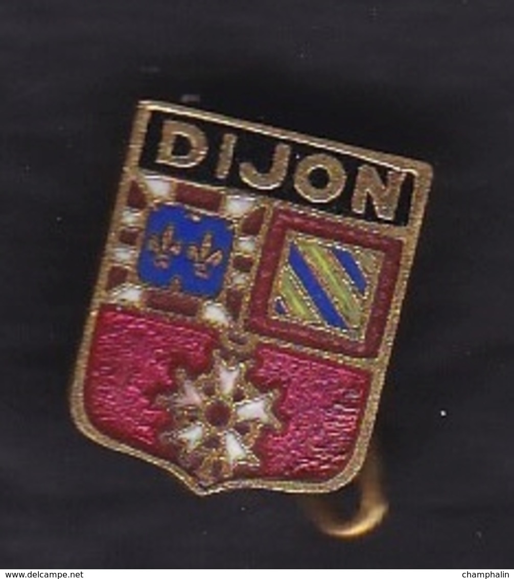 Broche En Laiton émaillé - Dijon (21) - Pas Un Pin's - Ecusson - Armoiries - Blasons - Héraldique - Ville - Obj. 'Souvenir De'