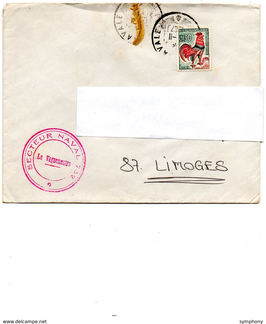 Enveloppe Poste Navale 732. Le Vaguemestre. (Mers El Kébir.) 1967. - Argelia (1962-...)