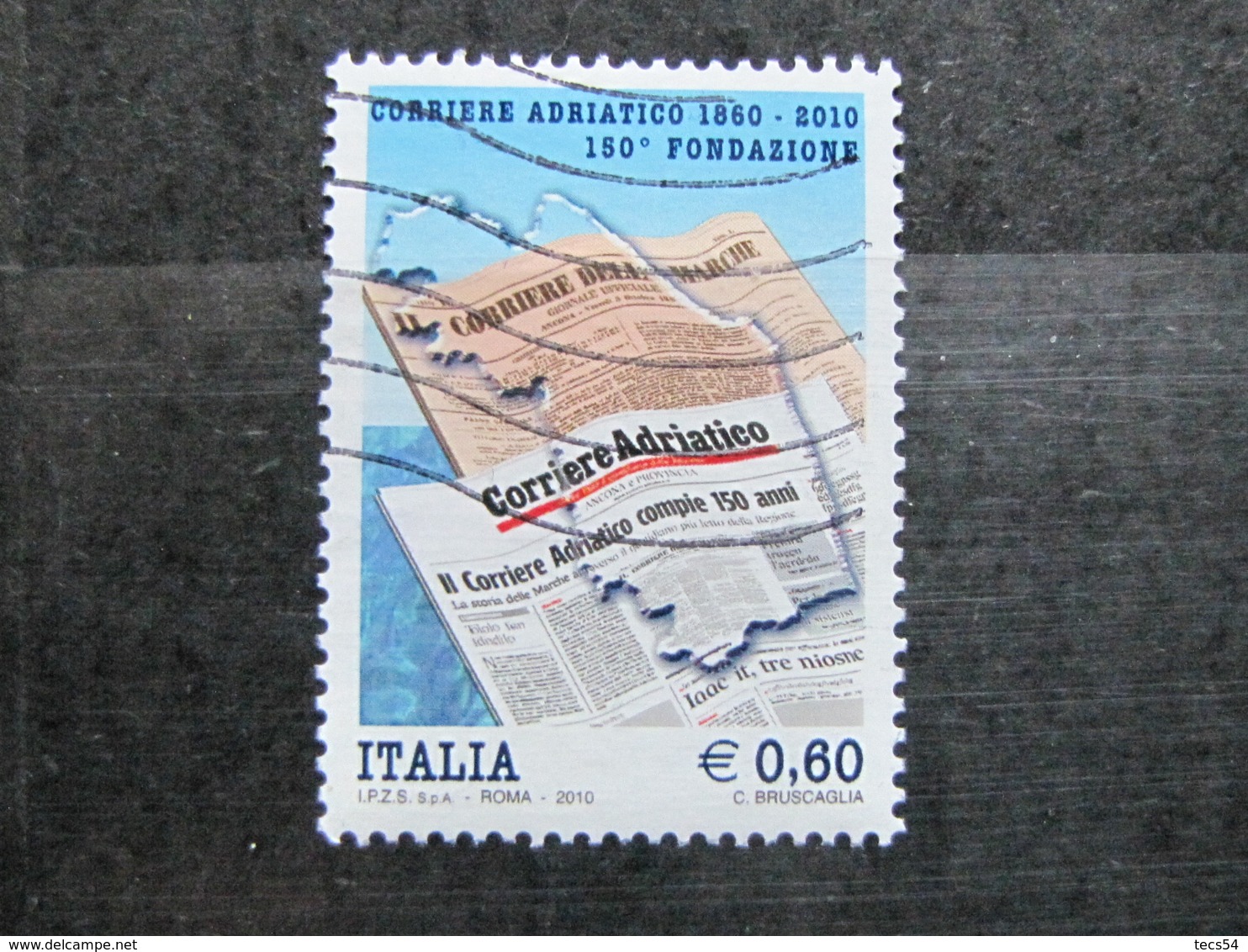 *ITALIA* USATO 2010 - 150° CORRIERE ADRIATICO - SASSONE 3196 - LUSSO/FIOR DI STAMPA - 2001-10: Usati