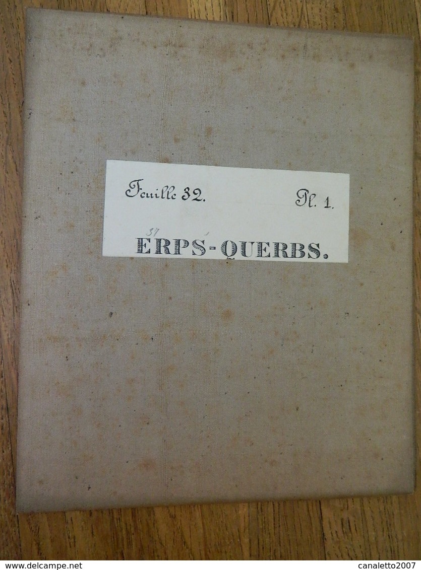 ERPS-QUERBS + MILITARIA:TRES RARE CARTE MILITAIRE DE ERPS-QUERBS ET ENVIRONS 1860-1870 - Documents