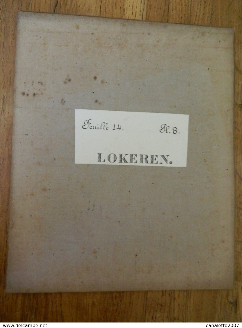 LOKEREN + MILITARIA:TRES RARE CARTE MILITAIRE DE LOKEREN ET ENVIRONS 1860-1870 - Documents