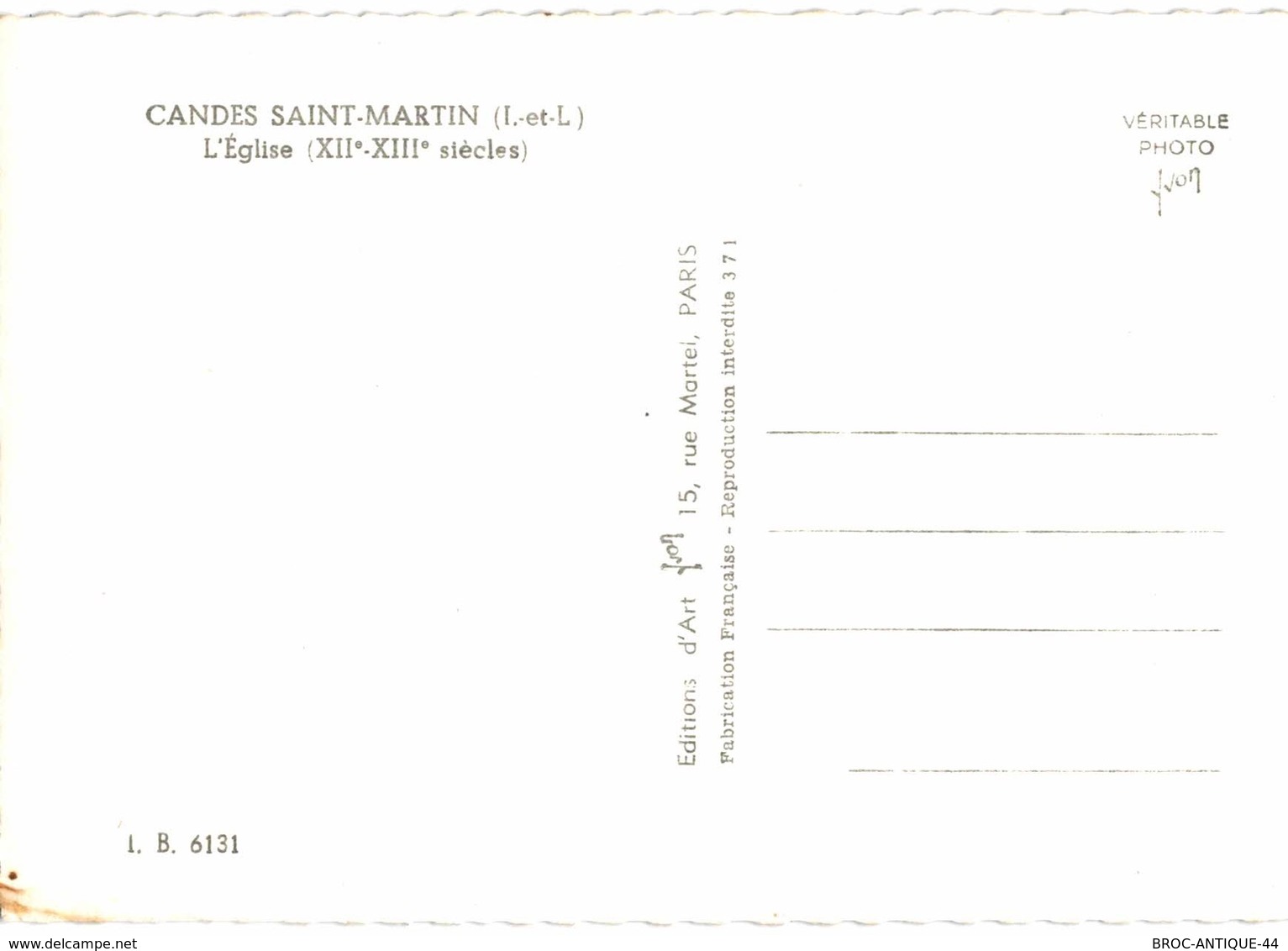 LOT N°1289 - LOT DE + 15 CARTES DE CANDES-SAINT-MARTIN