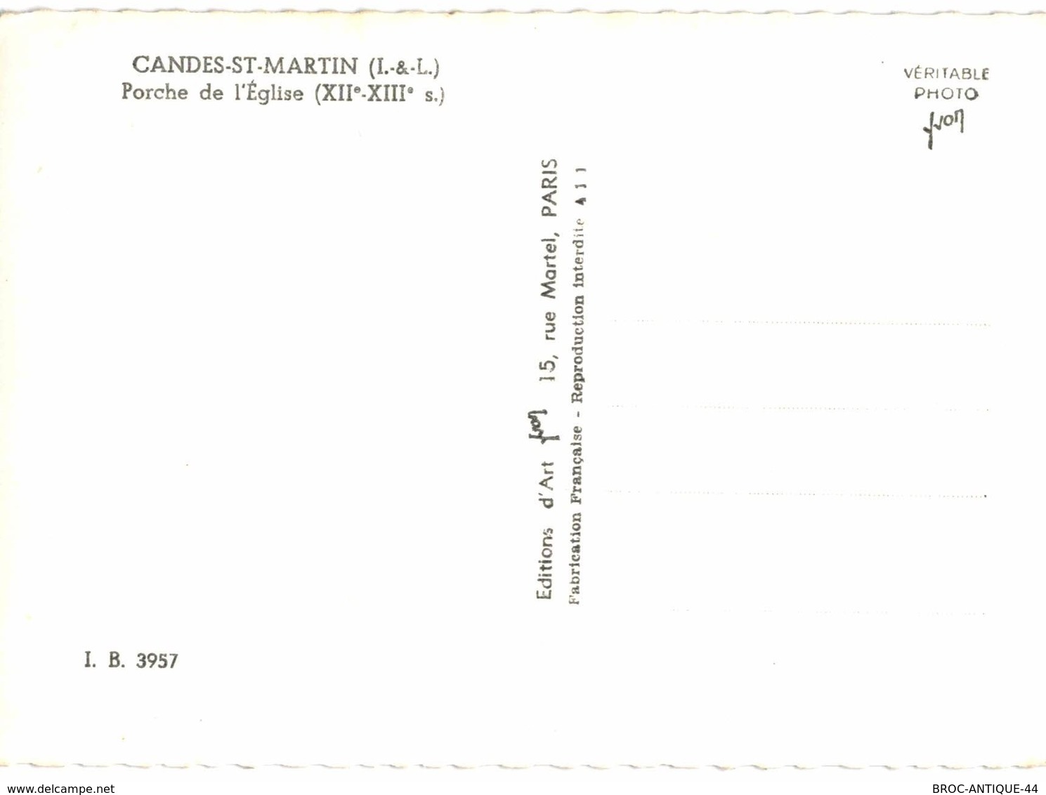 LOT N°1289 - LOT DE + 15 CARTES DE CANDES-SAINT-MARTIN