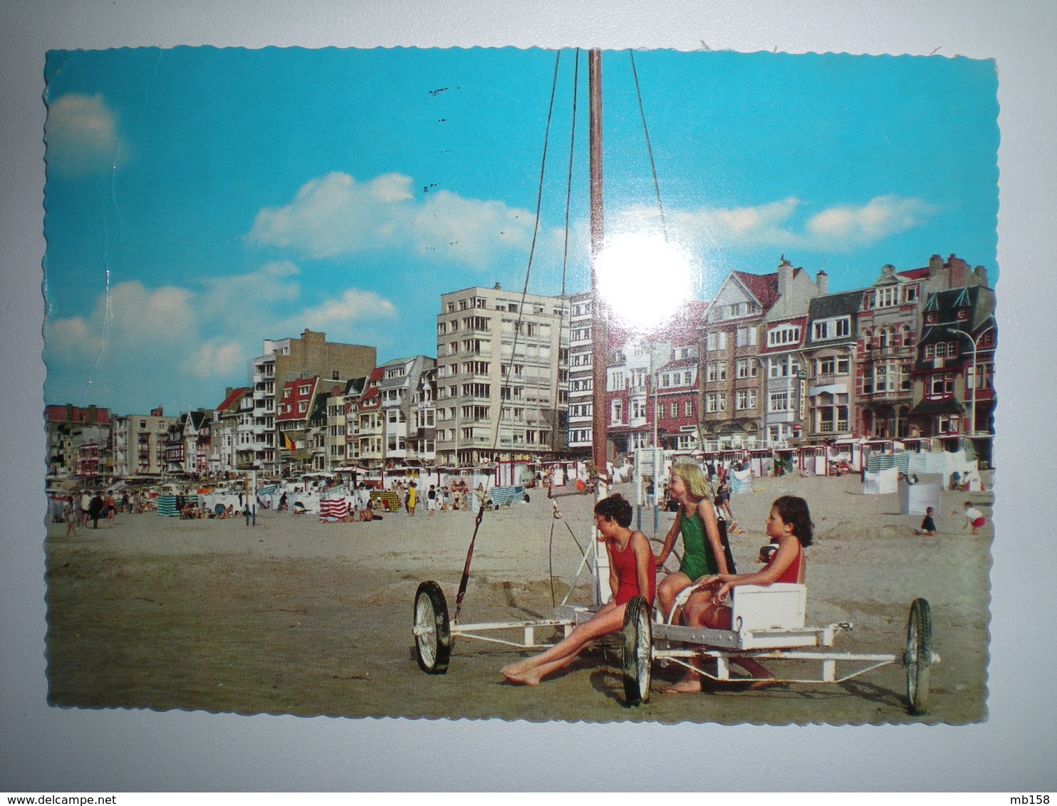 Belgique België Vlaanderen Kust Côte Westende Zandjacht Char à Voile - Westende