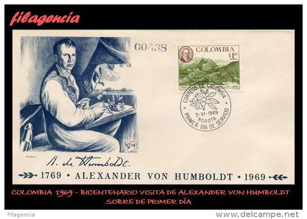 AMERICA. COLOMBIA SPD-FDC. 1969 BICENTENARIO DE ALEXANDER VON HUMBOLDT - Colombia