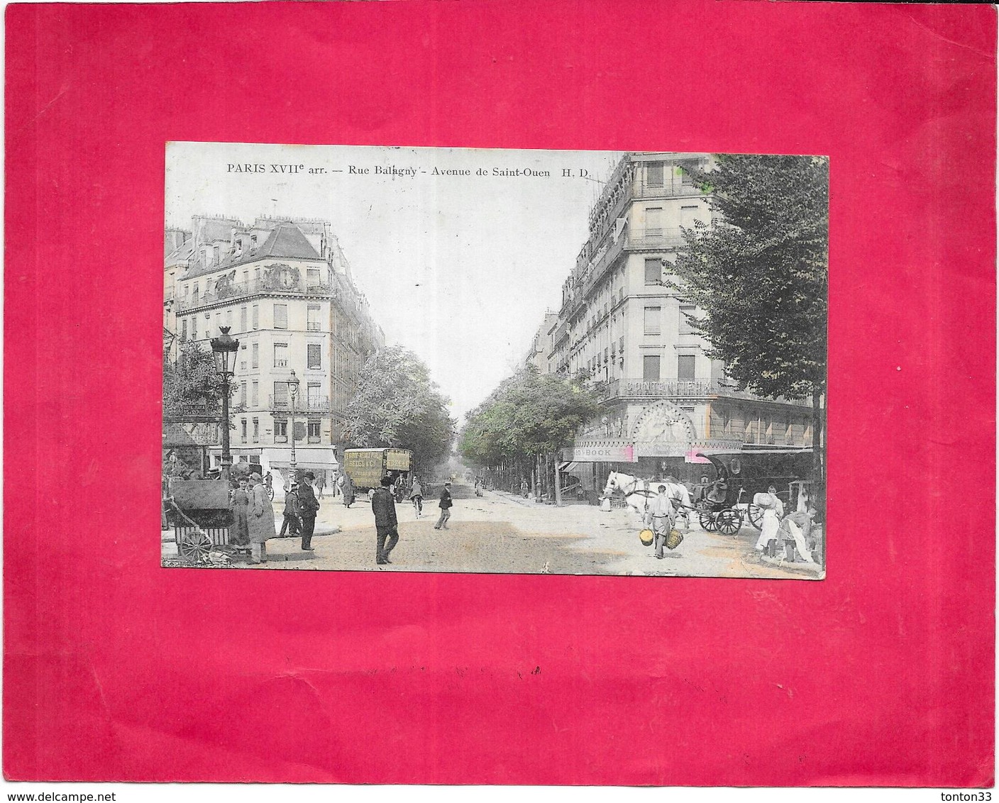 PARIS - 75 -   CPA COLORISEE -  Rue Balagny - Avenue De Saint Ouen  - DELC8/BES - - - Autres Monuments, édifices