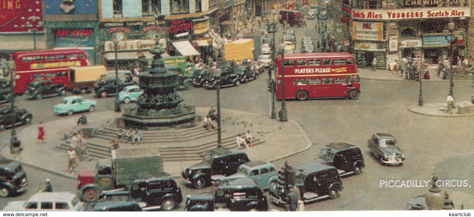 London: MORRIS COMMERCIAL LC3, AUSTIN FX TAXI'S, DOUBLE DECK BUSES - Piccadilly Circus - Toerisme