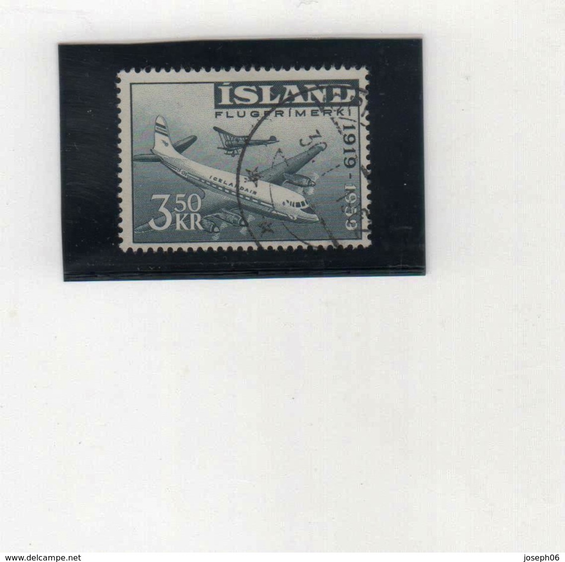 ISLANDE    1959  Poste Aérienne Y.T. N° 30  Oblitéré - Luchtpost