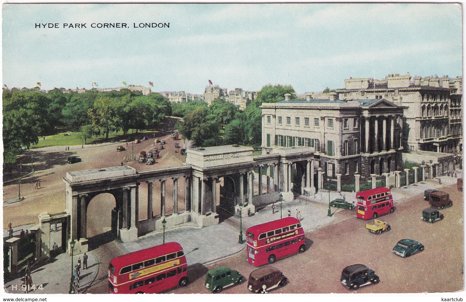 London: JAGUAR MKV, OLDTIMER CARS, TAXI, LORRY, DOUBLE DECK BUSES - Hyde Park Corner - Toerisme