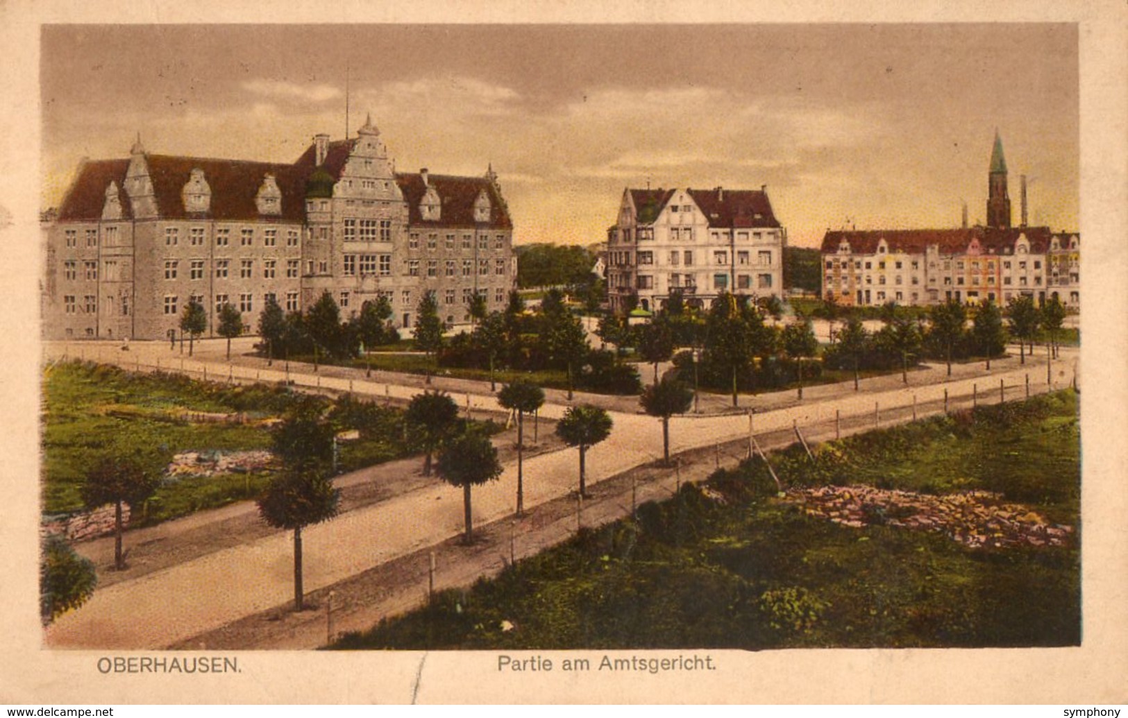 Allemagne. CPA. OBERHAUSEN. Partie Am Amtsgericht  1923. - Oberhausen