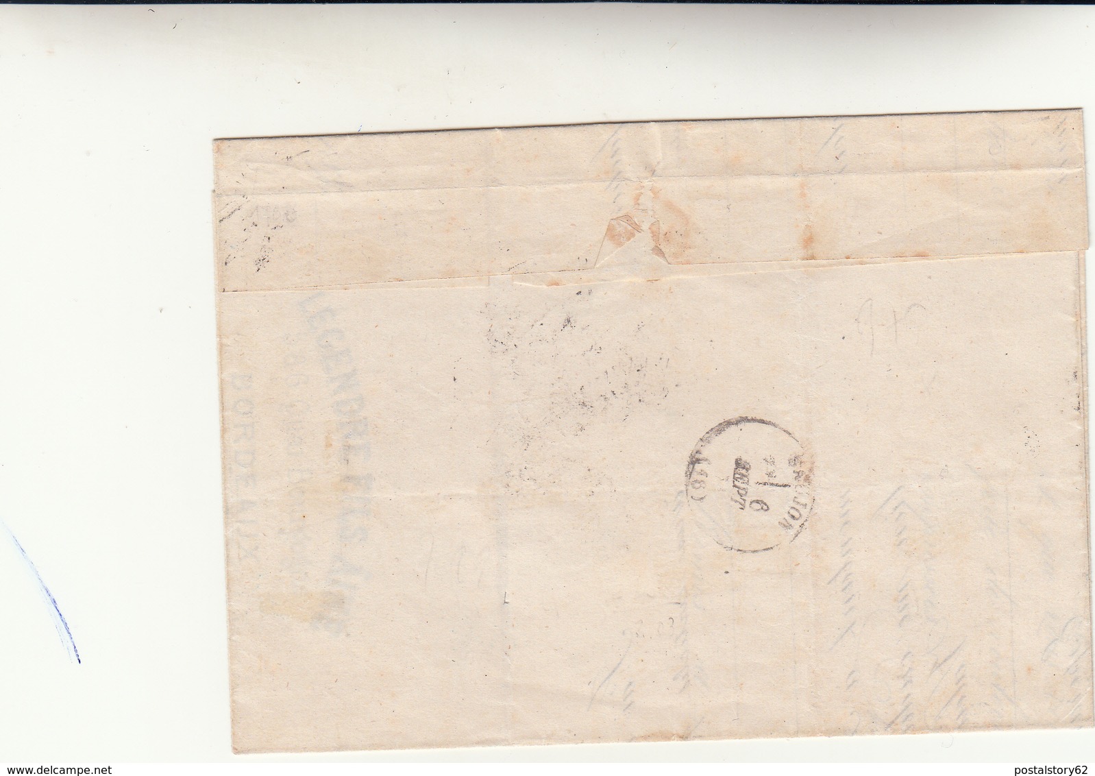 Bordeaux, Cover Mista Impero E Repubblica 1871 - Other & Unclassified