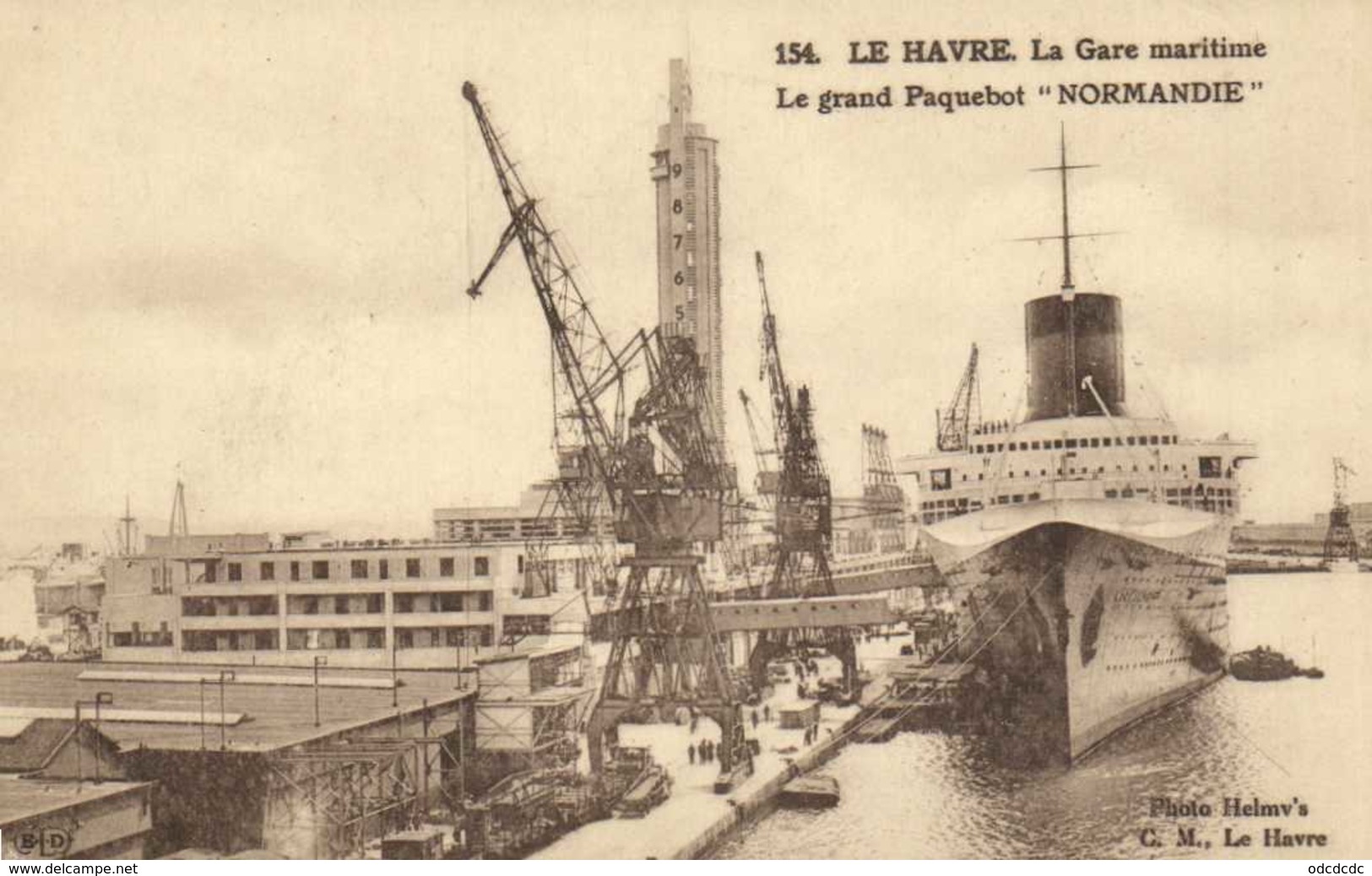 LE HAVRE  La Gare Maritime Le Grand Paquebot "NORMANDIE"  RV - Paquebots