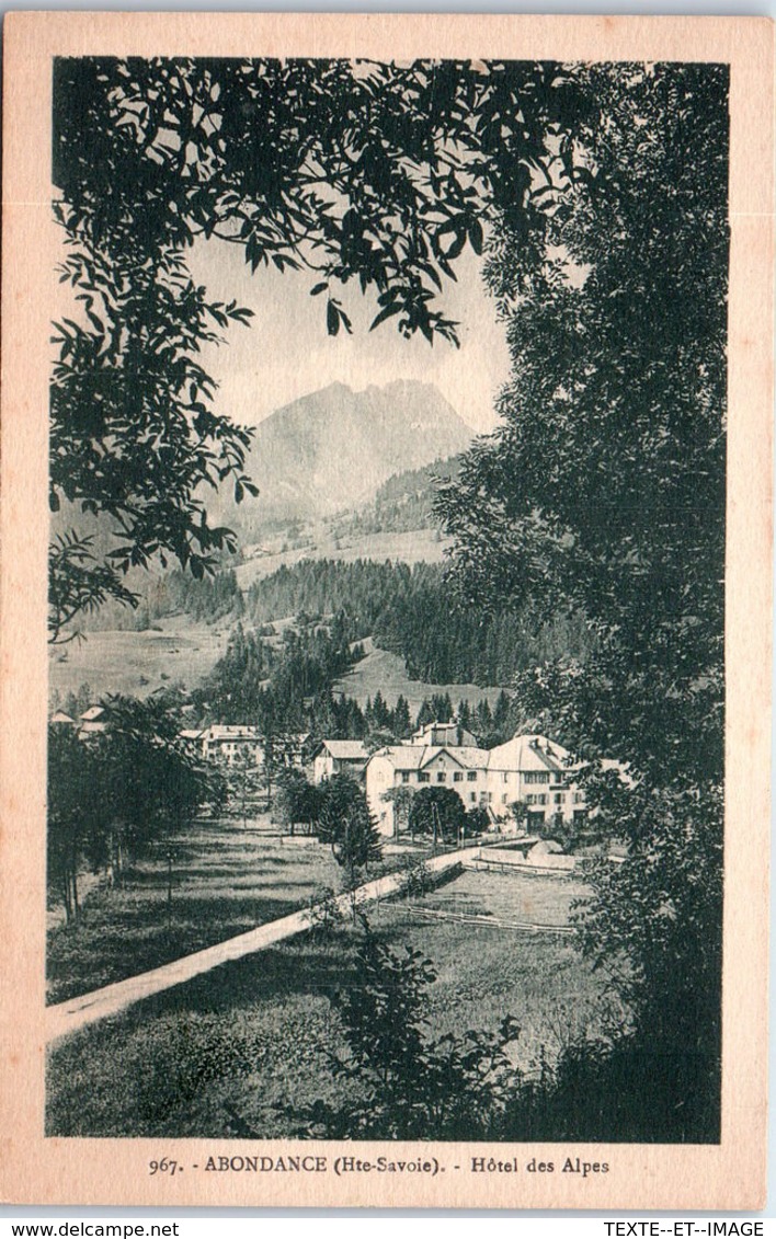 74 ABONDANCE - Hôtel Des Alpes - Abondance