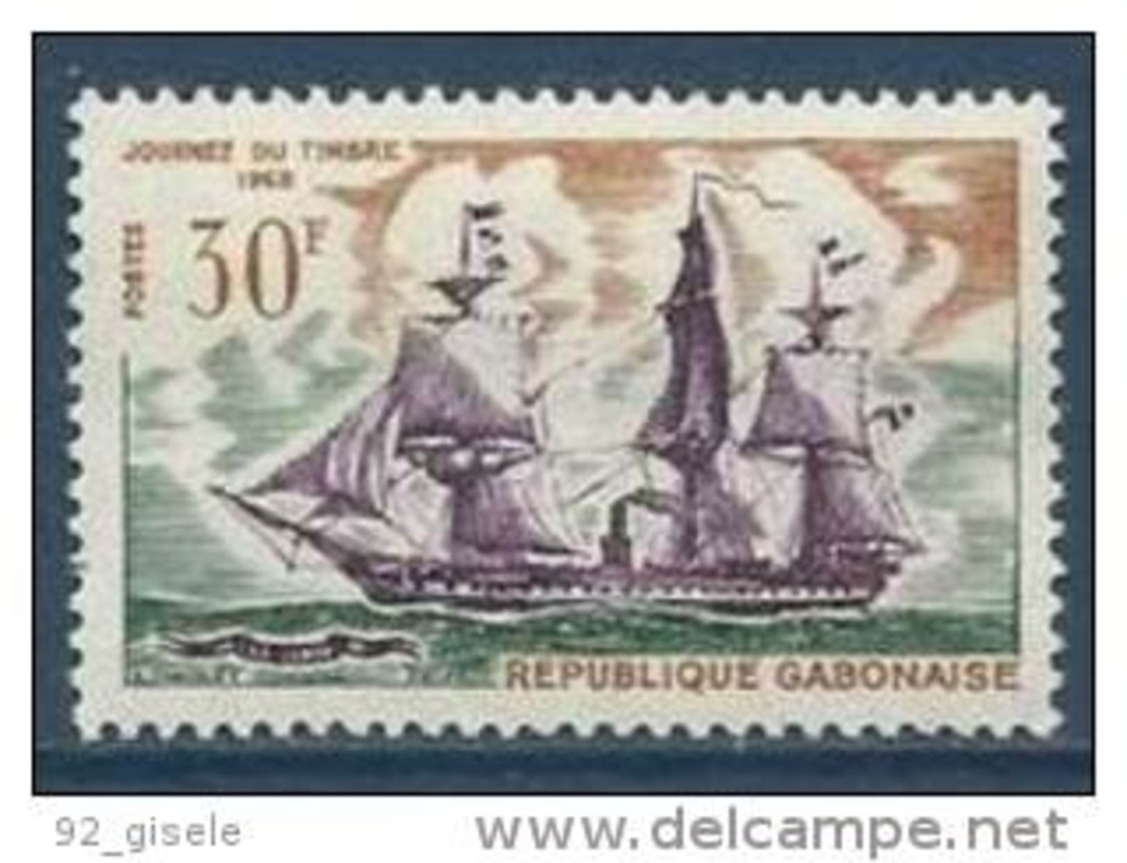 Gabon YT 233 " Journée Du Timbre " 1968 Neuf** - Gabón (1960-...)