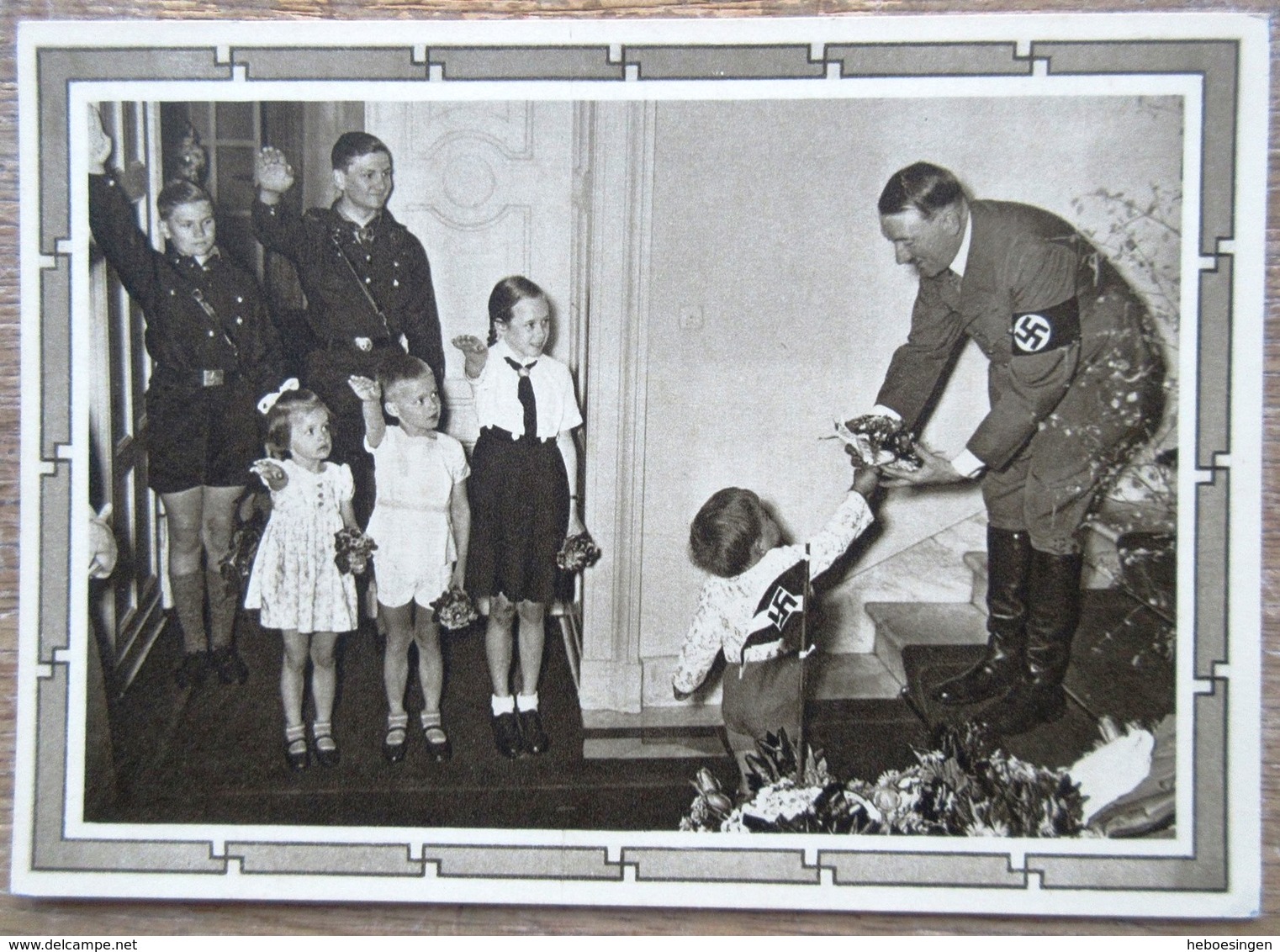 DR 1 Ganzsache 6 + 19 Pfg. Hitler Vorderseitig Bild Adolf Hitler Mit Kindern - Sonstige & Ohne Zuordnung