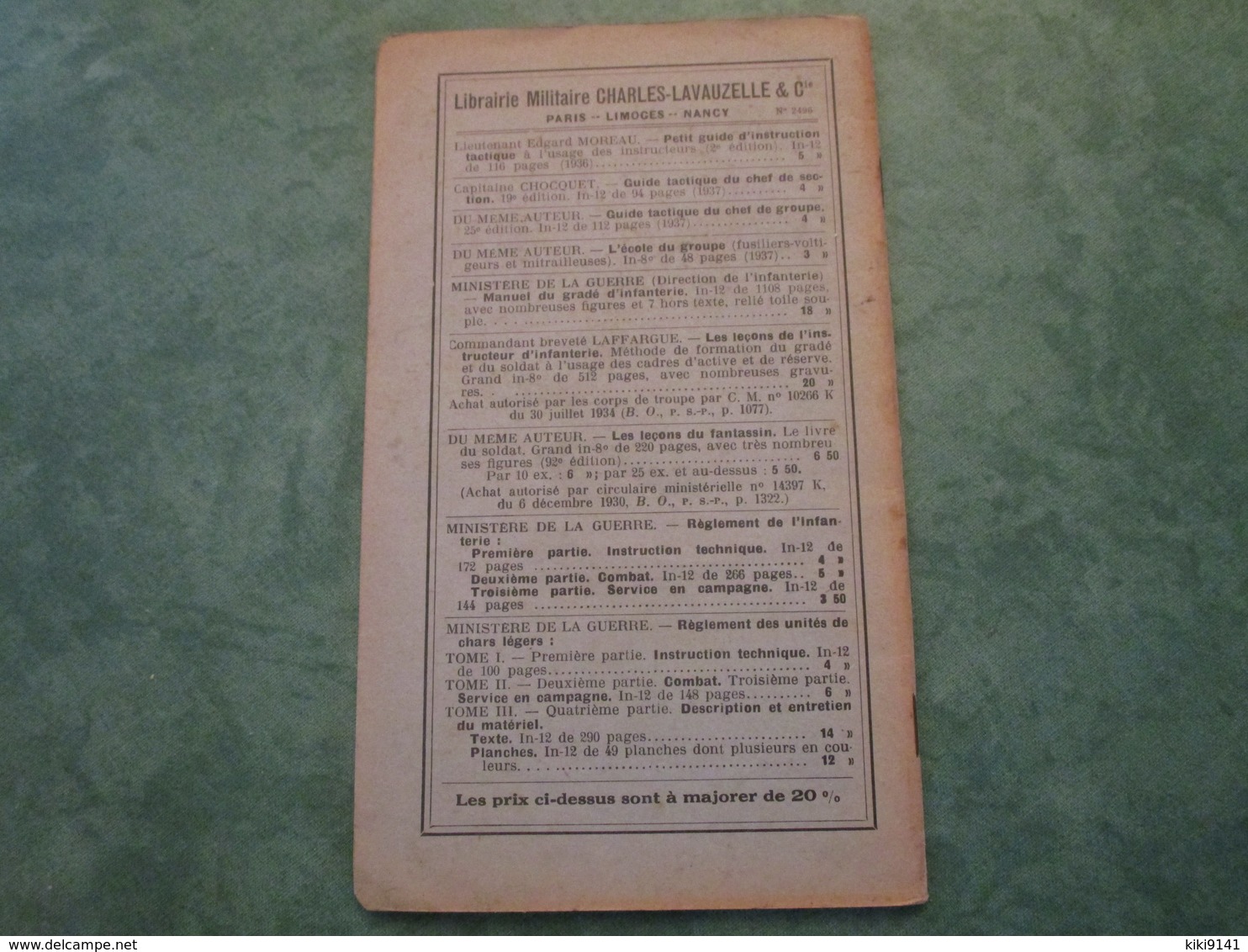 Instruction Provisoire Pour Les Sections D'Eclaireurs Motocyclistes D'Infanterie (34 Pages) - Francese