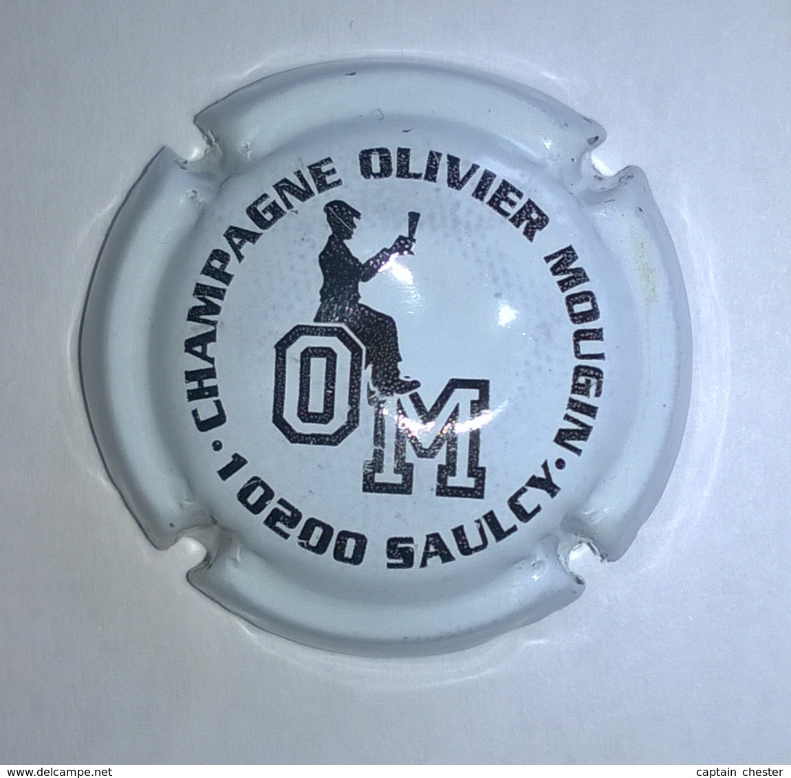 Plaque De Muselet De Champagne " OM - Olivier MOUGIN - Noir Et Blanc Dégustation " - Other & Unclassified