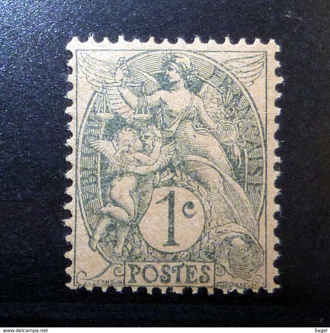 FRANCE 1900 N°107IA ** (BLANC. 1C GRIS. TYPE IA) - 1900-29 Blanc