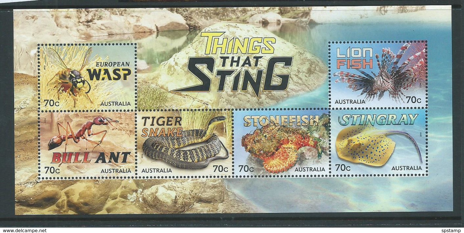 Australia 2014 Stinging Animals Miniature Sheet MNH - Mint Stamps