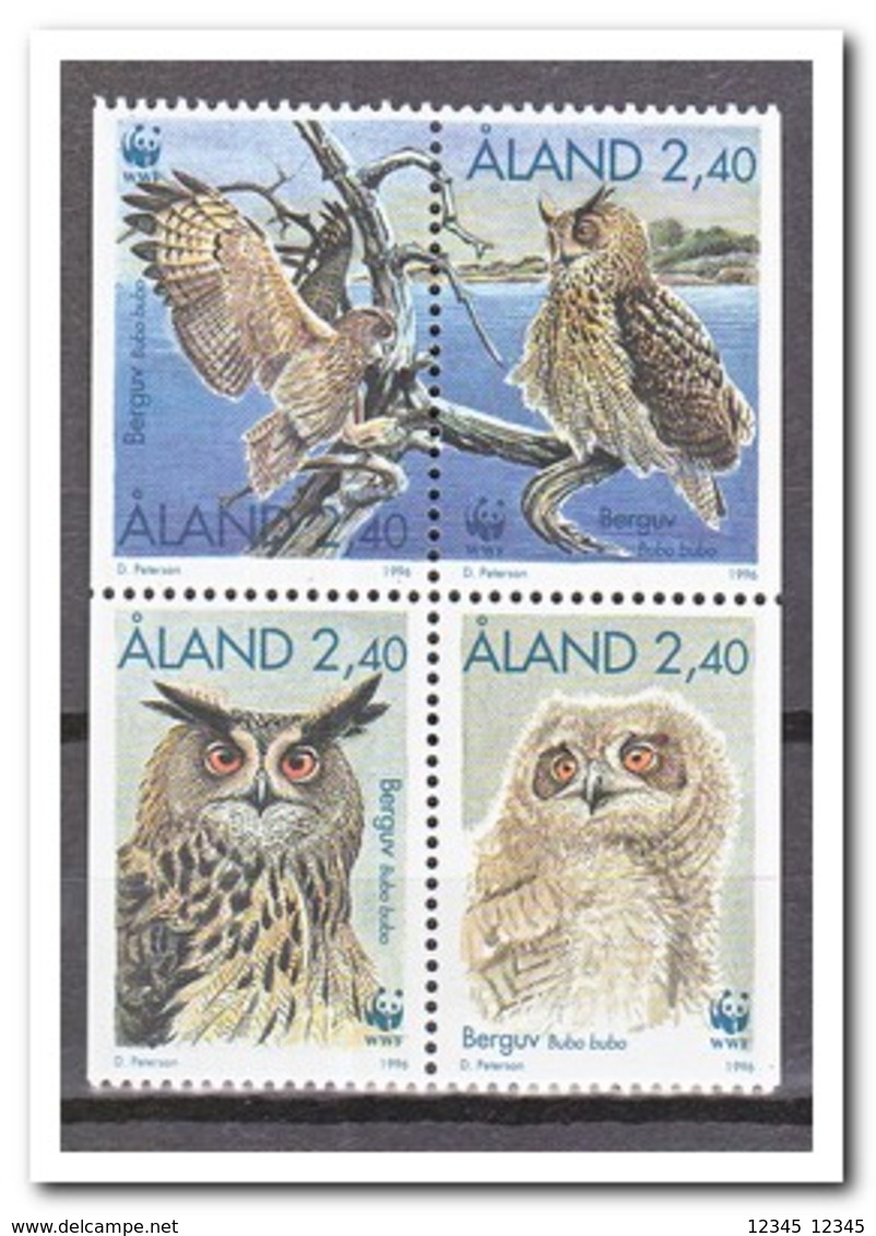 Aland 1996, Postfris MNH, Birds, Owls, WWF - Aland