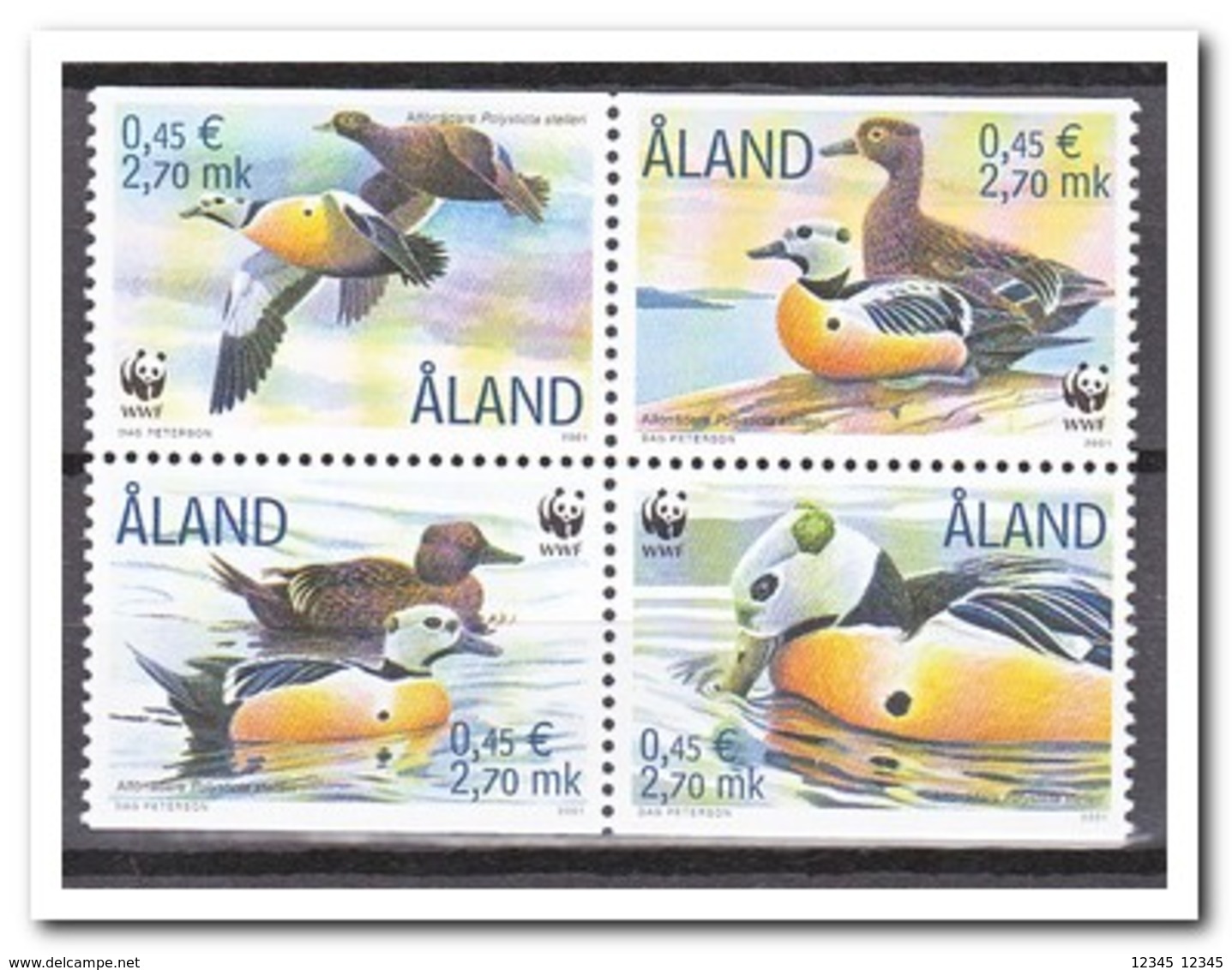 Aland 2001, Postfris MNH, Birds, Ducks - Aland