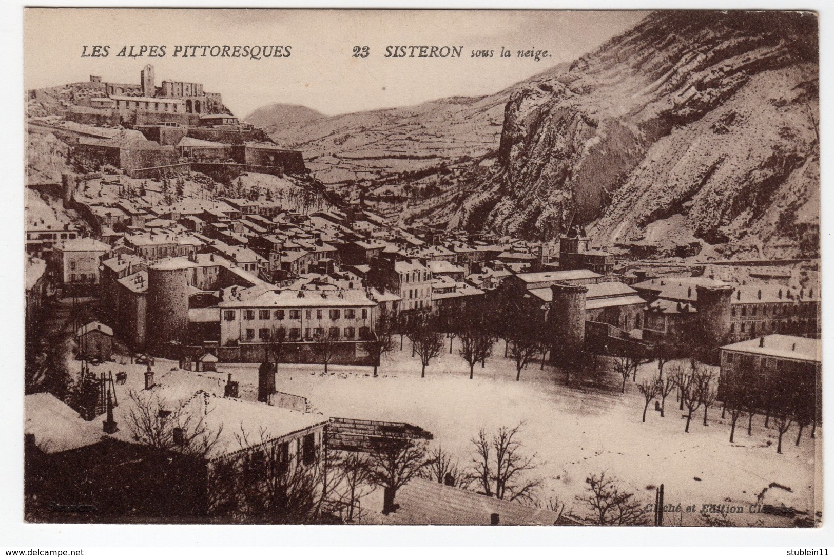 Sisteron (Alpes De Haute-Provence)  La Ville, Sous La Neige - Sisteron