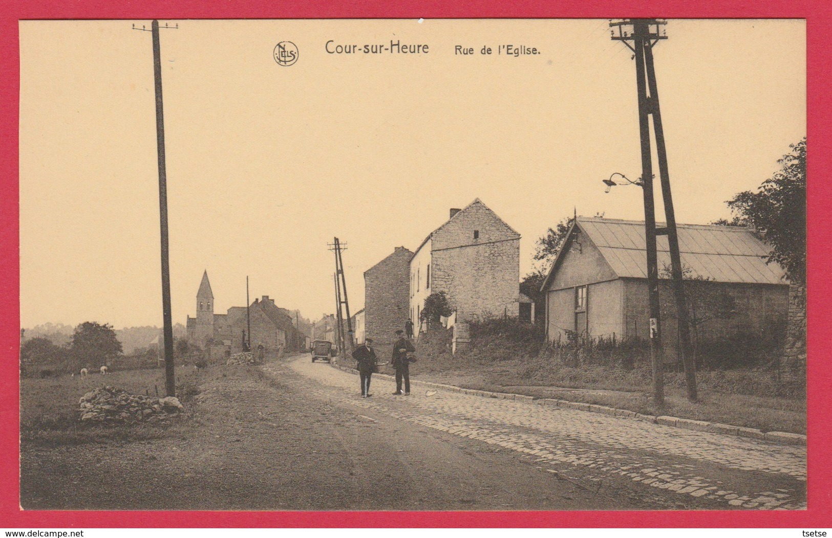 Cour-sur-Heure - Rue De L'Eglise ... Oldtimer ( Voir Verso ) - Ham-sur-Heure-Nalinnes