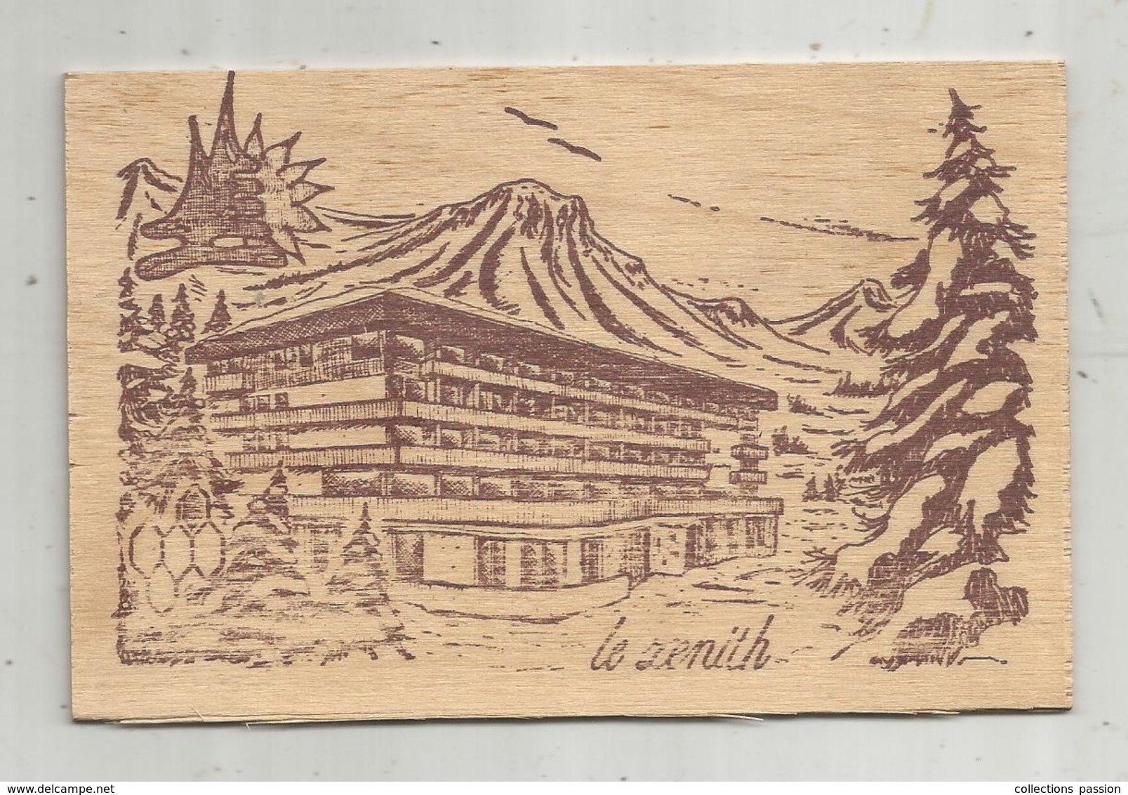 Cp , EN BOIS , Commerce , Hôtel LE ZENITH ,  COURCHEVEL 1650 , Savoie, 73 ,ed. Jaclo Création - Autres & Non Classés