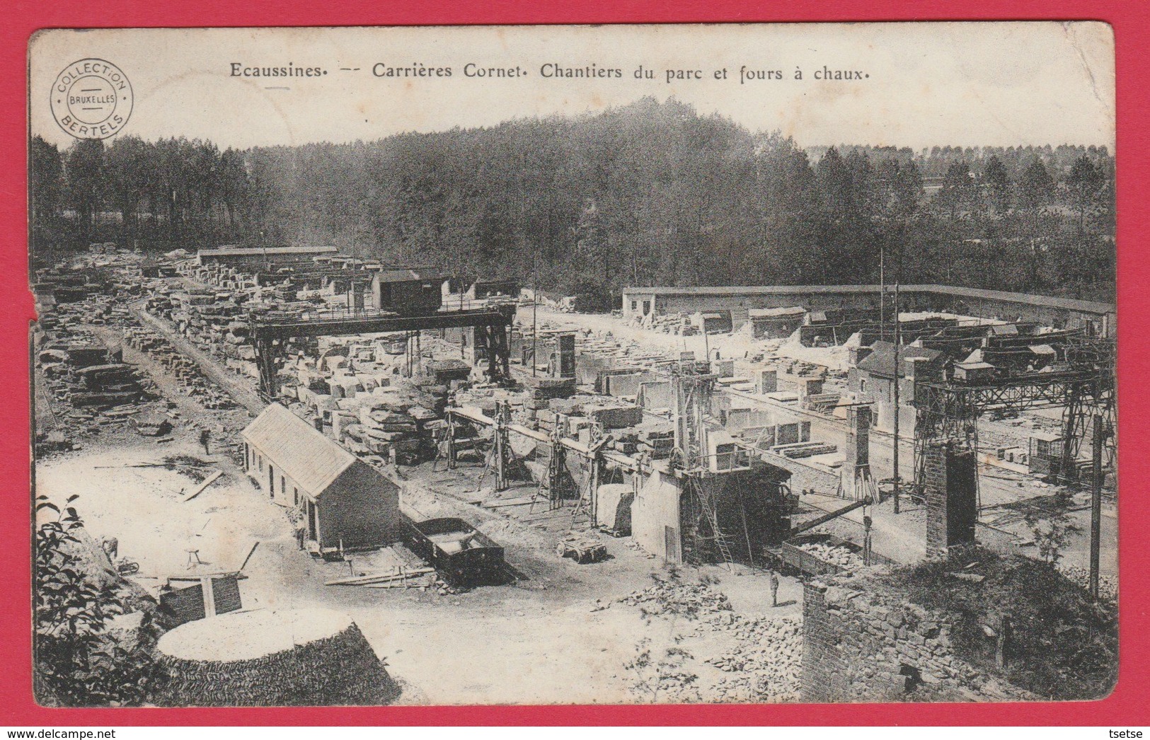 Ecaussinnes - Carrières Cornet - Chantier Du Parc Et Fours à Chaux ... Feldpost 1918 ( Voir Verso ) - Ecaussinnes