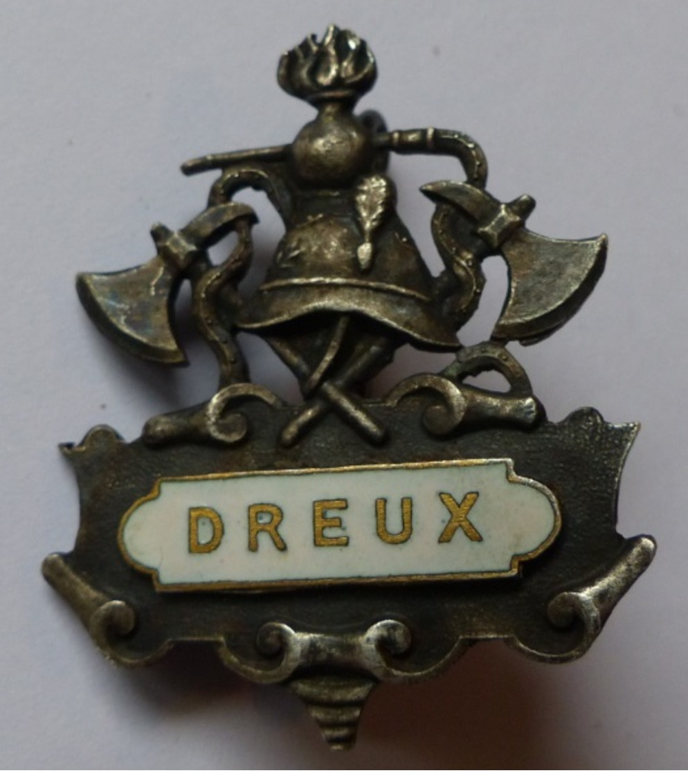 Insigne Pompier Ville De Dreux Vers 1900 - Autres & Non Classés