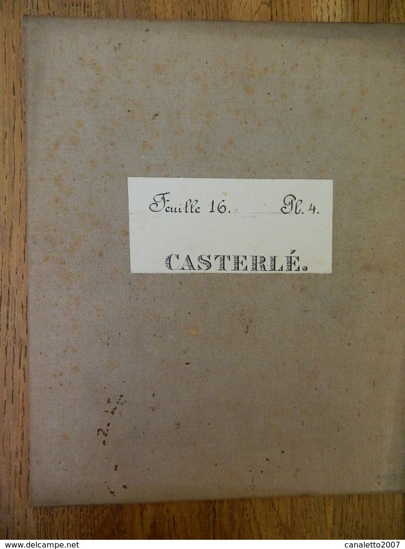 CASTERLE  +MILITARIA: TRES RARE CARTE MILITAIRE DE CASTERLE ET ENVIRONS -1860-1870 - Documents