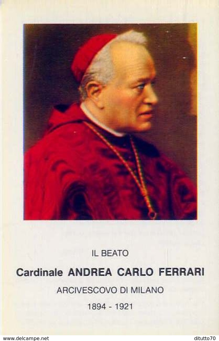 Santino - Il Beato Cardinale Andrea Carlo  Ferrari - E1 - Santini