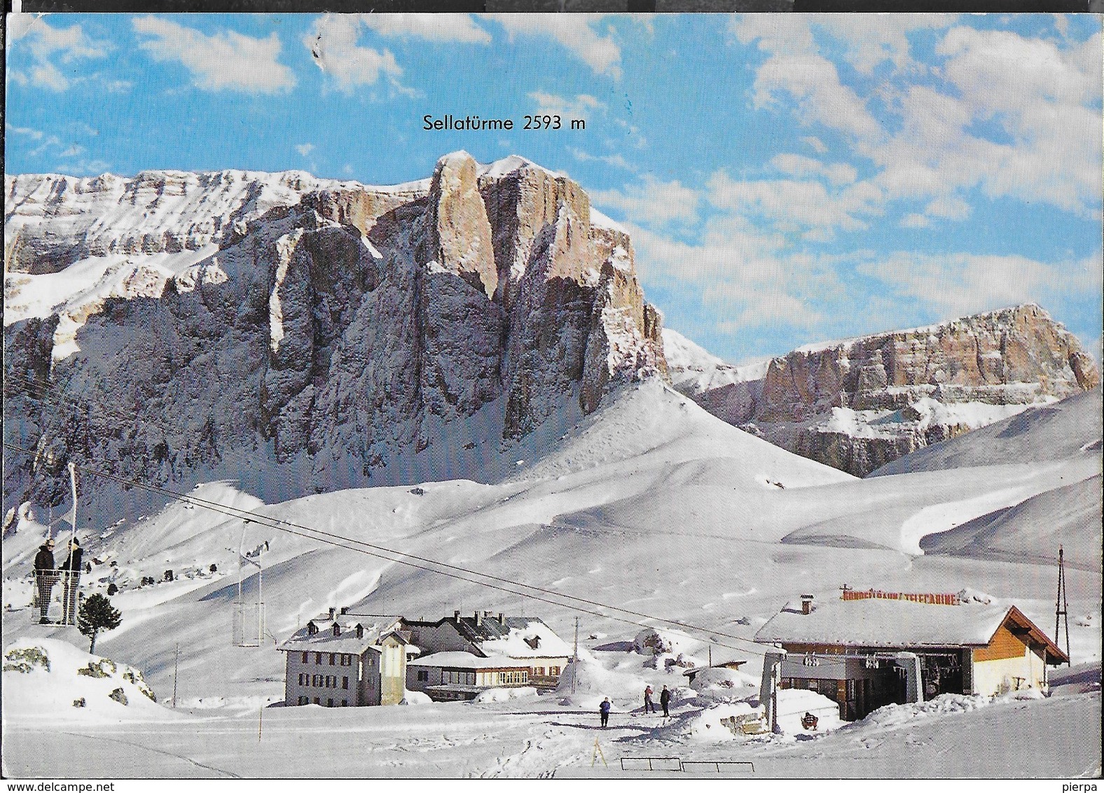 DOLOMITI - RIFUGIO PASSO SELLA - VIAGGIATA 1984 - Alpinisme