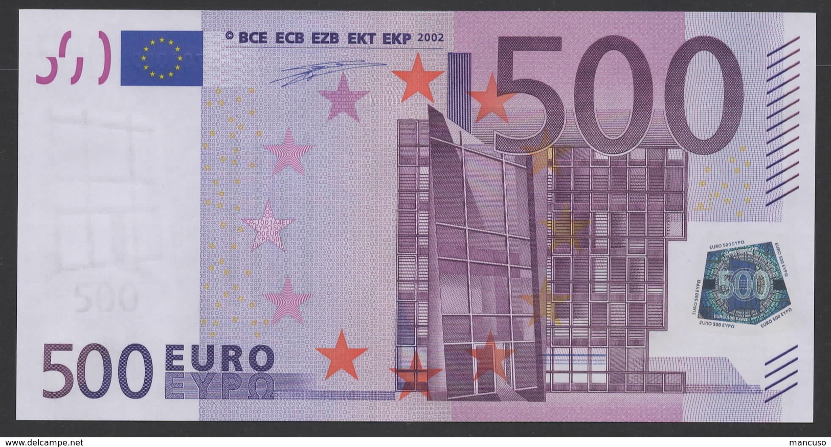 S ITALIA  500 EURO J001  DUISENBERG  PERFECT UNC - 500 Euro