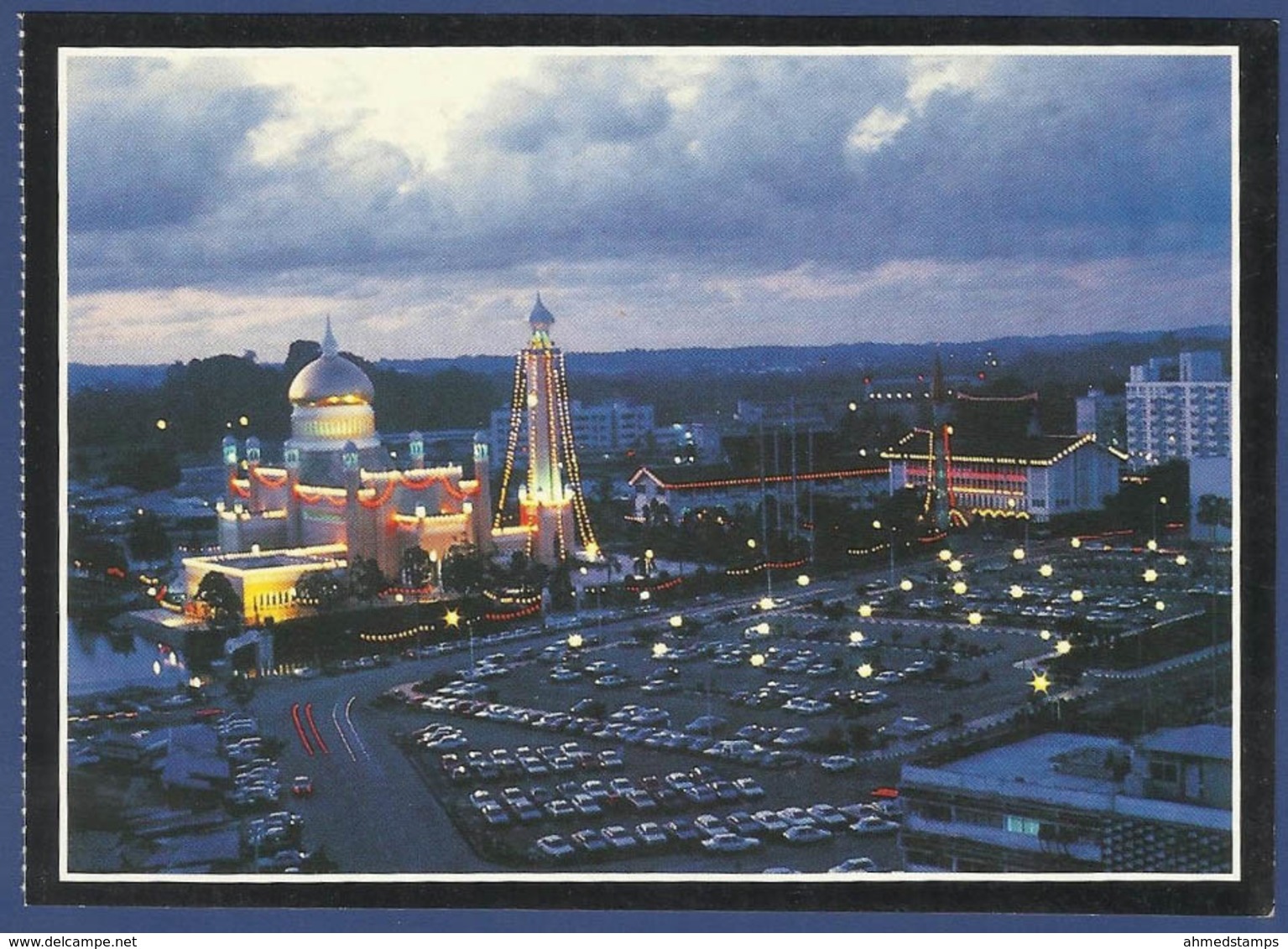 BRUNEI MNH POSTCARD POST CARD SULTAN OMAR ALI SAIFUDDIN MOSQUE MASJID ISLAM MUSLIM - Brunei