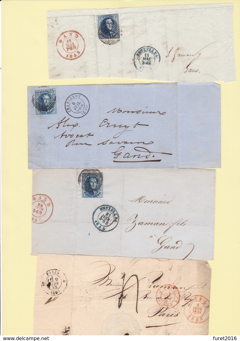 8 Fragments De Lettre Dont Un N° 4 - 1849-1865 Médaillons (Autres)