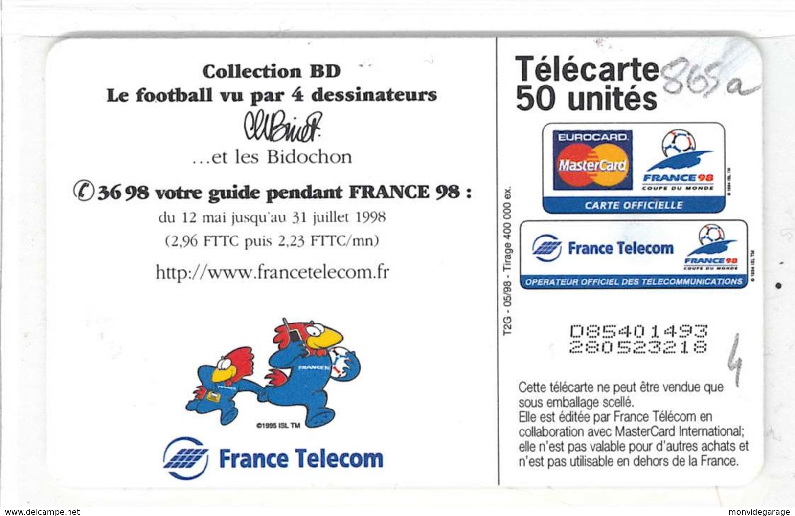 F865a - Binet - Collection BD France 98 Ecriture Fine - 2-6 - 1998