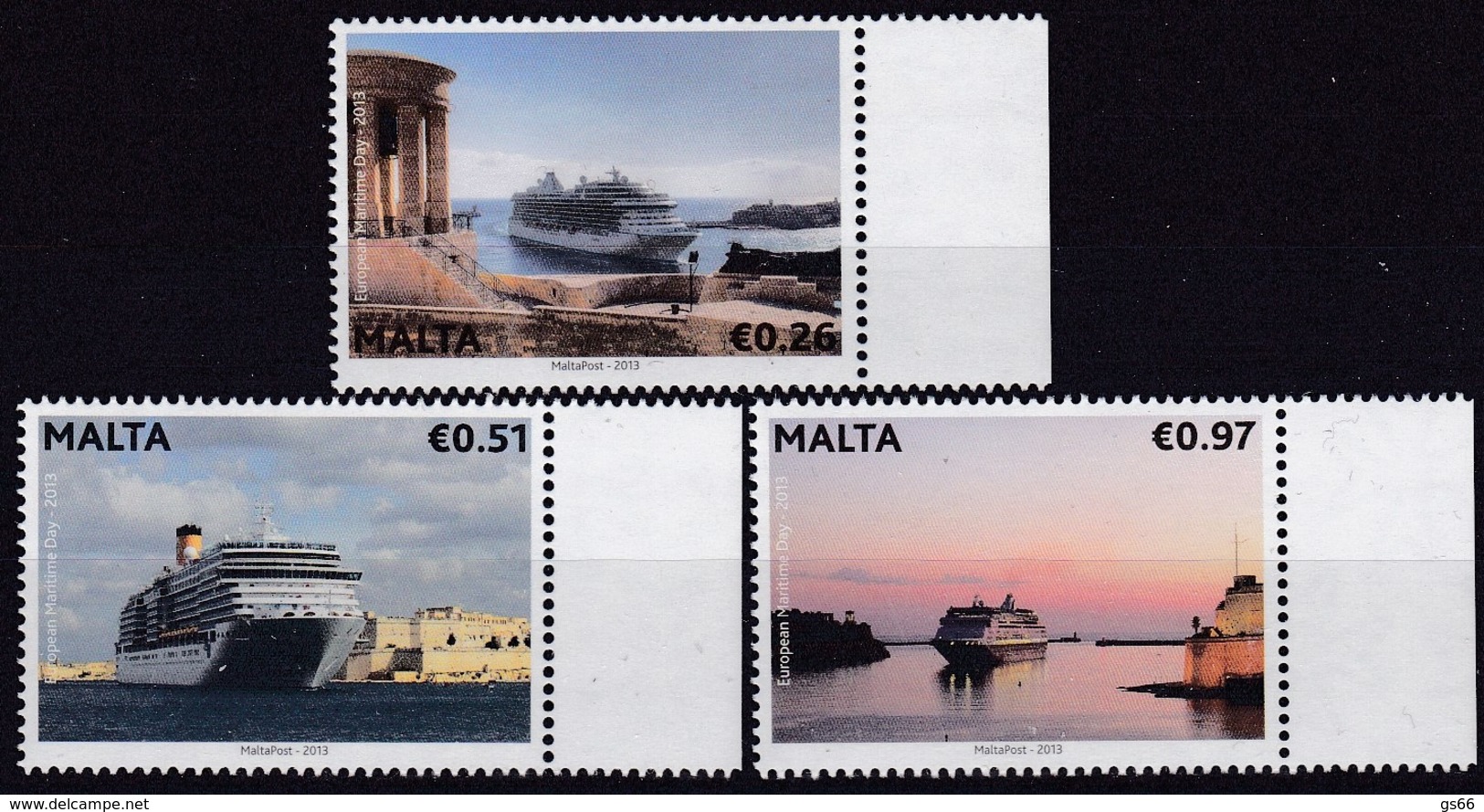 Malta, 2013, 1819/21,  Kreuzfahrtschiffe. MNH ** - Malta