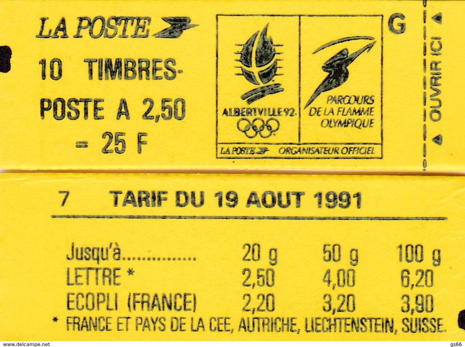 Frankreich, 1991, Carnet Scelle De 10 Timbres A 2,50, NMH ** - Sonstige & Ohne Zuordnung