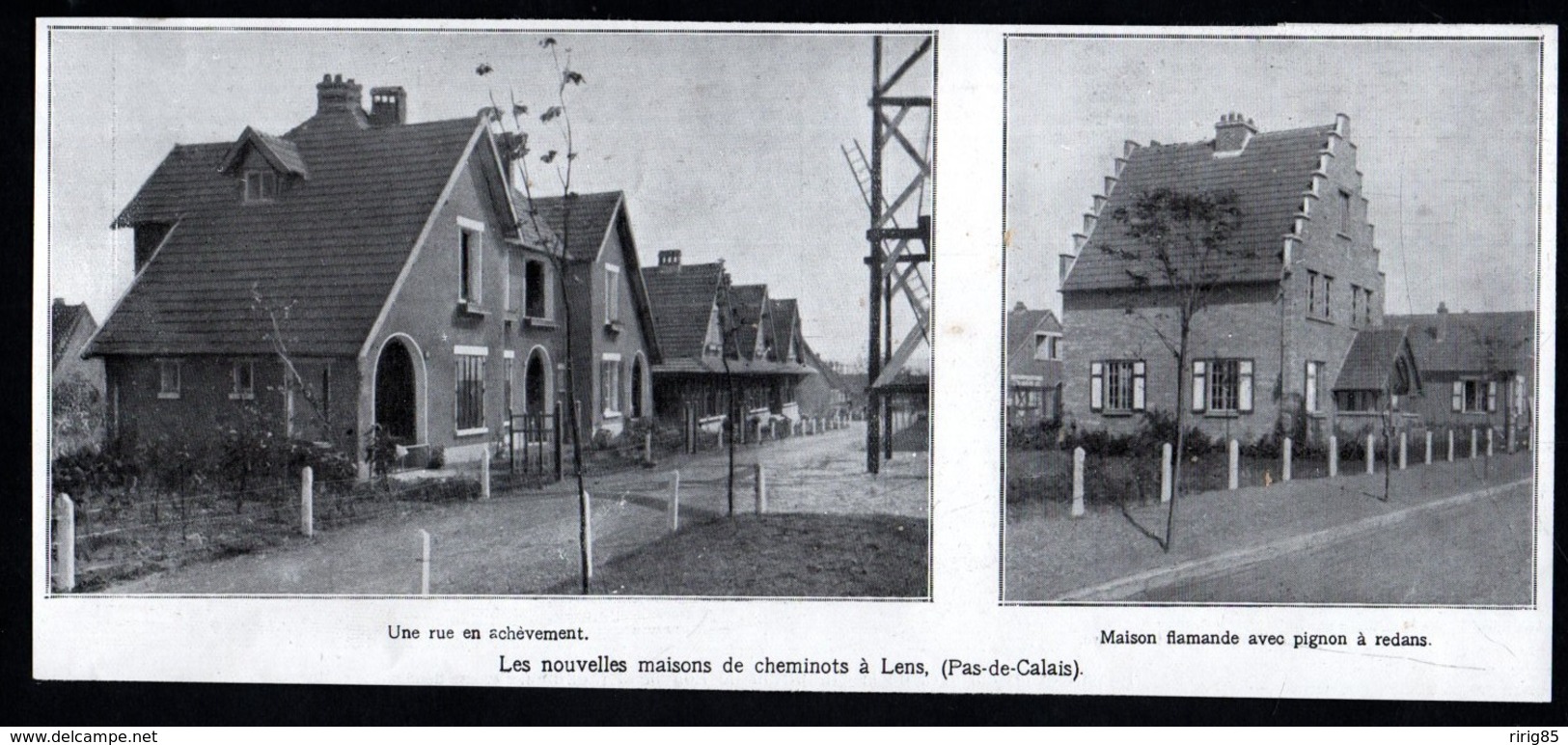 1923  -- LES NOUVELLES MAISONS DE CHEMINOTS A LENS   3R098 - Non Classés