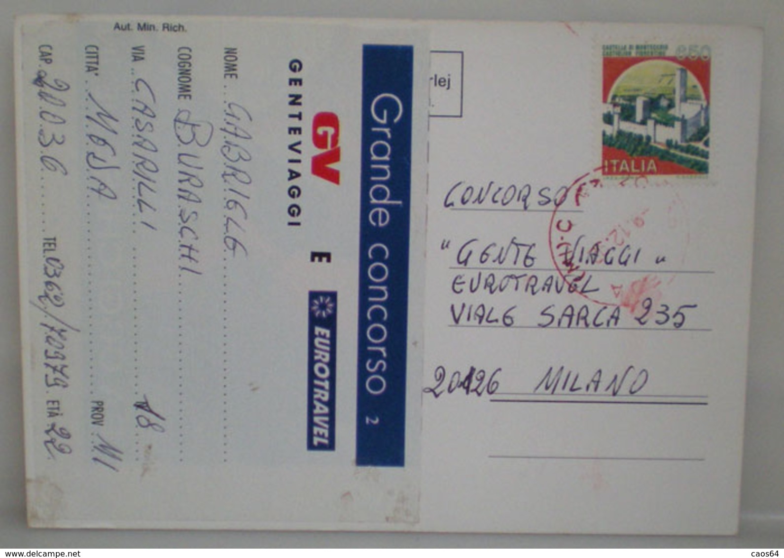 Fuorcla Surlej Svizzera Cartolina 1992 - Altri & Non Classificati