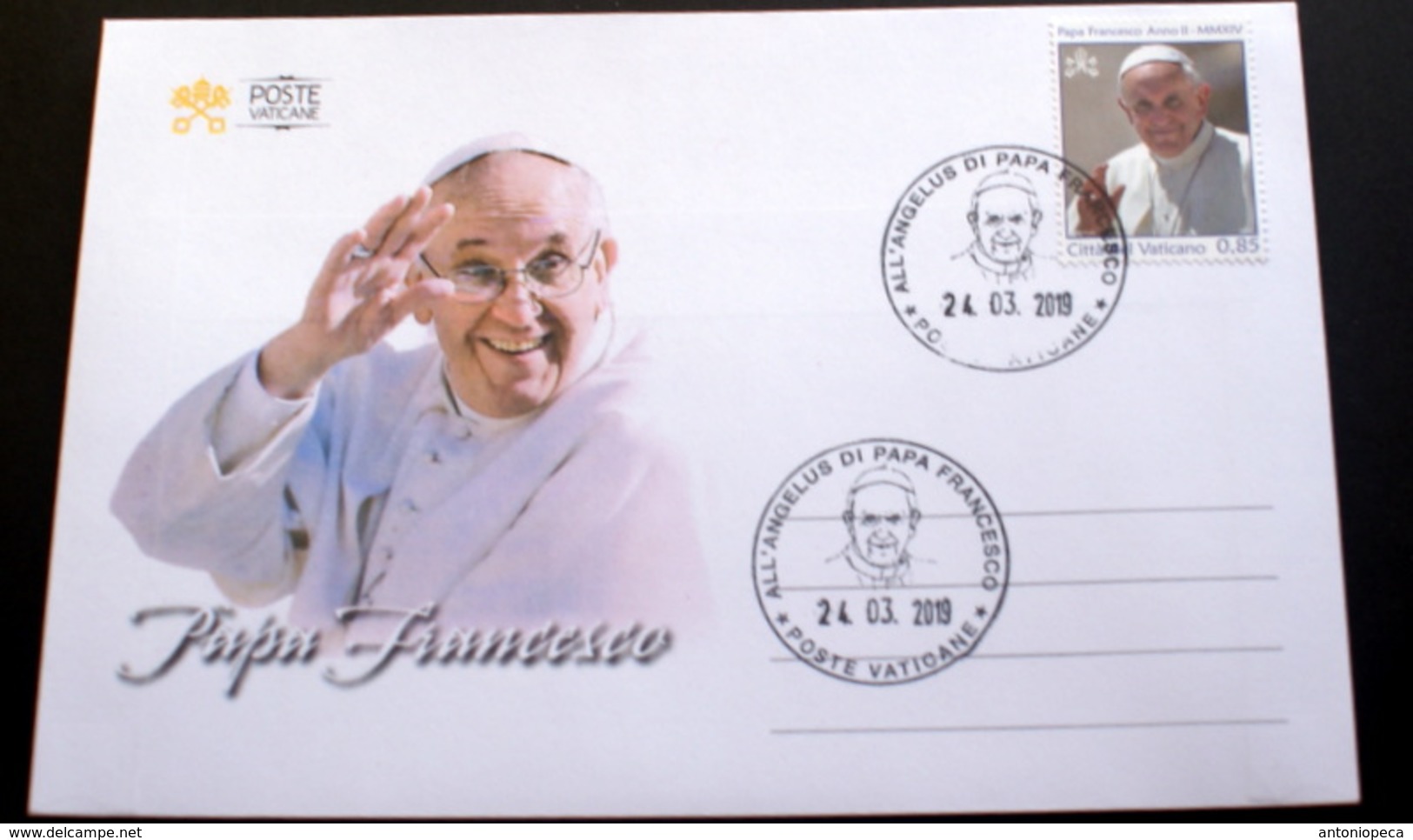 VATICAN 2019, PONTIFICATE OF POPE FRANCIS ,  FDC "ANGELUS" IN SAINT PETER SQUARE - Covers & Documents