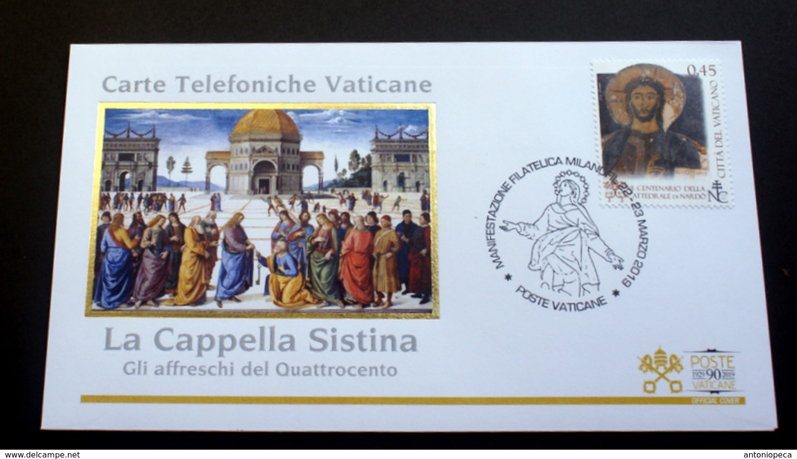 VATICAN 2019, PONTIFICATE OF POPE FRANCIS ,  FDC MILANOFIL 2019, PV/100 - Cartas & Documentos