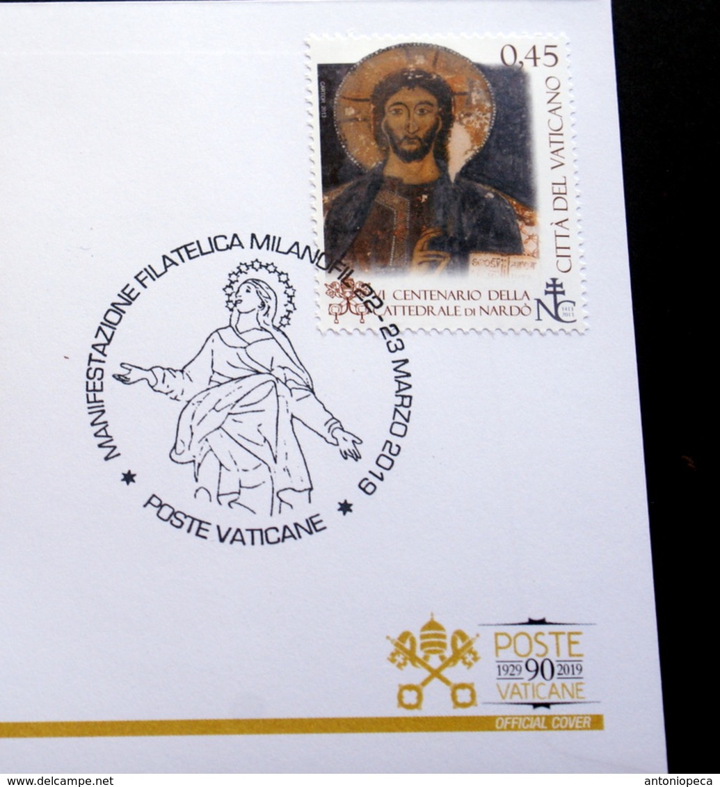 VATICAN 2019, PONTIFICATE OF POPE FRANCIS ,  FDC MILANOFIL 2019, PV/100 - Lettres & Documents