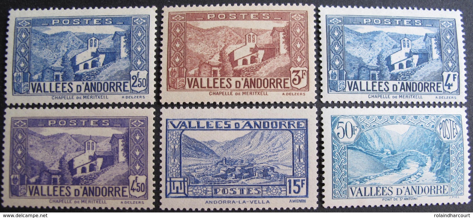 FD/2445 - 1937 - ANDORRE - N°87 à 92 NEUFS** - Cote : 16,50 € - Neufs